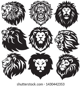 Lion Logo Set Collection Premium Pack 
Vector Design Icon