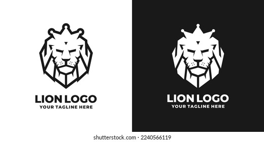 Ilustración vectorial del conjunto de logotipos de león