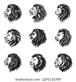 Lion logo set - Premium design collection - Vector Illustration