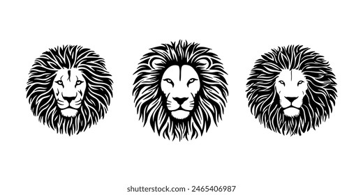 Lion Logo Set. Premium Design Collection. Vector Illustration	
