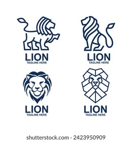 Logotipo de león establecido en vector