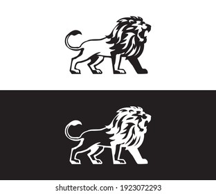 Lion logo set - vector illustration, emblem design