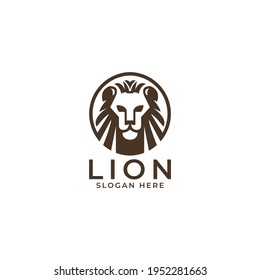 Lion logo set - vector illustration, emblem design on white background.