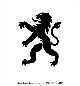 lion logo silhouette illustration. with various shapes. lion silhouette king of the jungle varied
