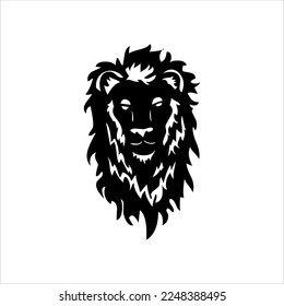 lion logo silhouette illustration. with various shapes. lion silhouette king of the jungle varied