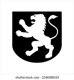 lion logo silhouette illustration. with various shapes. lion silhouette king of the jungle varied