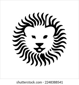 lion logo silhouette illustration. with various shapes. lion silhouette king of the jungle varied