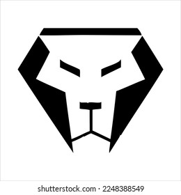 lion logo silhouette illustration. with various shapes. lion silhouette king of the jungle varied