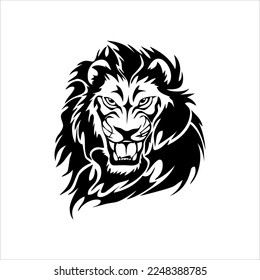 lion logo silhouette illustration. with various shapes. lion silhouette king of the jungle varied