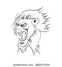 lion logo simple clean and elegance