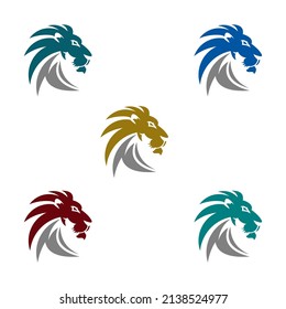 lion logo simple clean and elegance