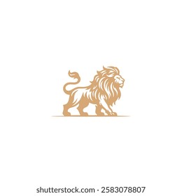 lion logo standing icon design inspiration