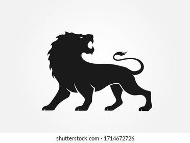 logo de león. símbolo de fuerza. imagen vectorial aislada del animal salvaje africano