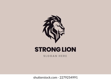 lion logo, strong and bold, team logo, business and corporations, animal vector