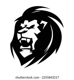 Lion logo symbol design illustration. Clean modern logo mark design. Illustration for personal or commercial business branding.