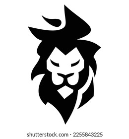 Lion logo symbol design illustration. Clean modern logo mark design. Illustration for personal or commercial business branding.