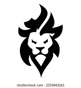 Lion logo symbol design illustration. Clean modern logo mark design. Illustration for personal or commercial business branding.