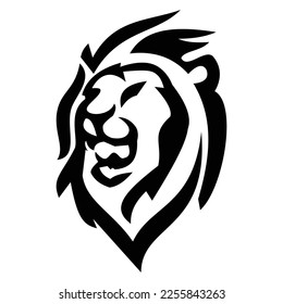 Lion logo symbol design illustration. Clean modern logo mark design. Illustration for personal or commercial business branding.
