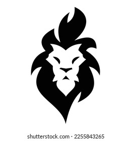 Lion logo symbol design illustration. Clean modern logo mark design. Illustration for personal or commercial business branding.