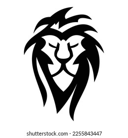 Lion logo symbol design illustration. Clean modern logo mark design. Illustration for personal or commercial business branding.