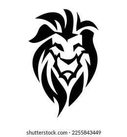 Lion logo symbol design illustration. Clean modern logo mark design. Illustration for personal or commercial business branding.