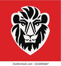lion logo symbol. vector illustration, portrait of a vector head, line art concept for logo, tshirt, and more