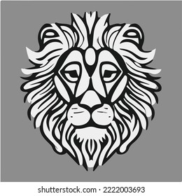 lion logo symbol. vector illustration, portrait of a vector head, line art concept for logo, tshirt, and more