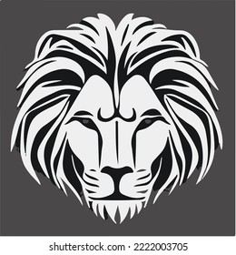 lion logo symbol. vector illustration, portrait of a vector head, line art concept for logo, tshirt, and more