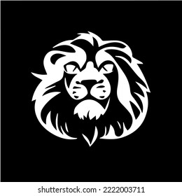 lion logo symbol. vector illustration, portrait of a vector head, line art concept for logo, tshirt, and more