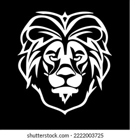 lion logo symbol. vector illustration, portrait of a vector head, line art concept for logo, tshirt, and more