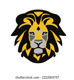 lion logo symbol. vector illustration, portrait of a vector head, line art concept for logo, tshirt, and more