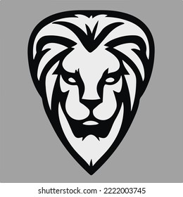 lion logo symbol. vector illustration, portrait of a vector head, line art concept for logo, tshirt, and more