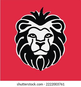 lion logo symbol. vector illustration, portrait of a vector head, line art concept for logo, tshirt, and more