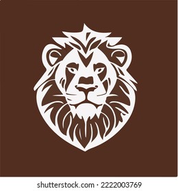 lion logo symbol. vector illustration, portrait of a vector head, line art concept for logo, tshirt, and more
