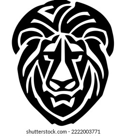 lion logo symbol. vector illustration, portrait of a vector head, line art concept for logo, tshirt, and more