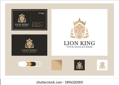 Lion logo template and business card