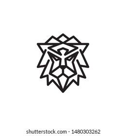 Lion logo template, can be used for your business, icons, design elements, business identity or anything else. Isolated lion logo on a white background.