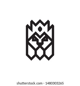 Lion logo template, can be used for your business, icons, design elements, business identity or anything else. Isolated lion logo on a white background.
