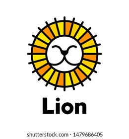 Diseño de plantillas de logotipo de LION. Resumen Cabeza de León.