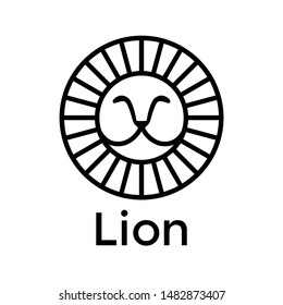 LION Logo Template Design. Abstract Lion Head.