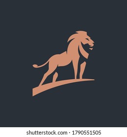 Lion logo template design - Vector illustration.