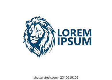 Lion logo template design vector