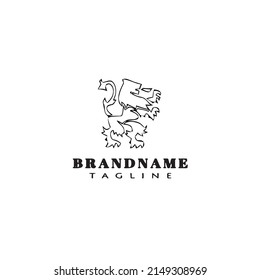 lion logo template icon modern vector illustration