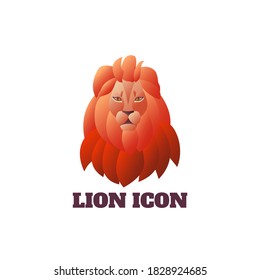 Plantilla de logotipo de león. Icono de león en un fondo blanco. EPS10 vectores