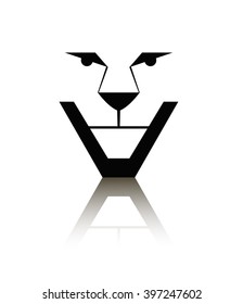 Lion logo template. Vector Design Element.