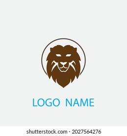 Diseño de ilustración de icono de la plantilla de logotipo de león