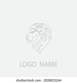 Diseño de ilustración de icono de la plantilla de logotipo de león