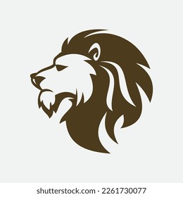 Diseño de ilustración de icono de la plantilla de logotipo de león