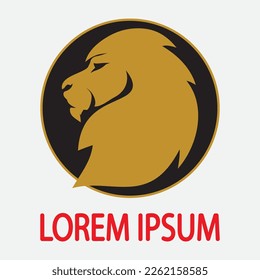 Diseño de ilustración de icono de la plantilla de logotipo de león