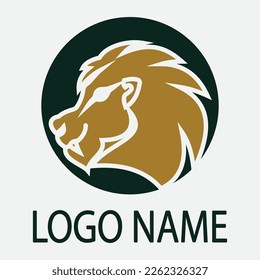 Diseño de ilustración de icono de la plantilla de logotipo de león